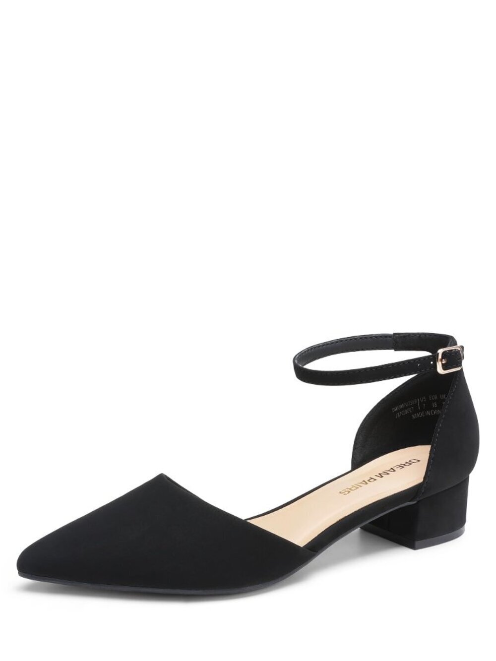 🆕 Women's Dress Shoes Low Heel Pumps Closed Pointed Toe Comfort Casual D'Orsay